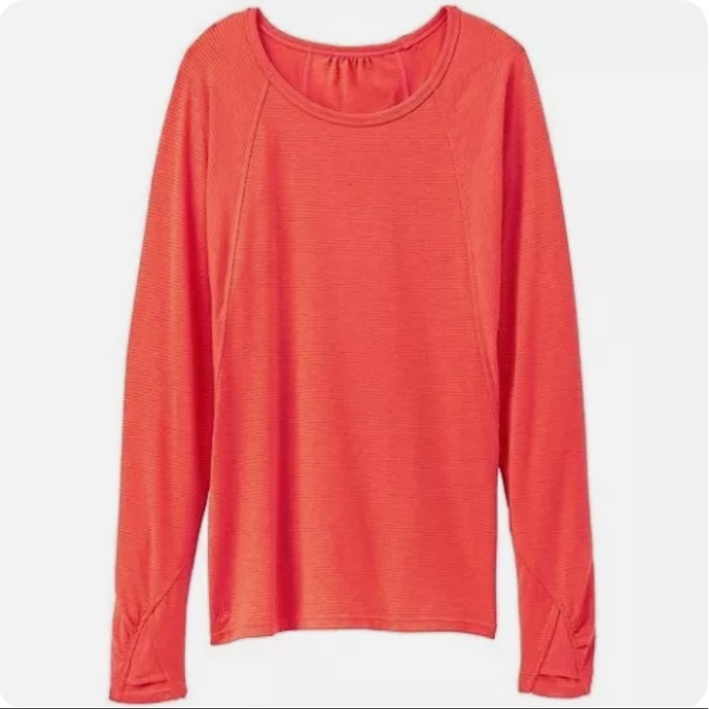 Athleta Hayes Valley Long Sleeves Top Coral XS